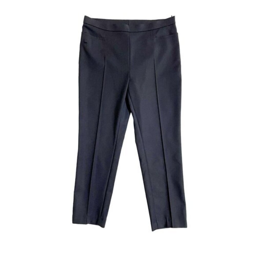 Akris Punto Franca Techno Dress Pants Cord Navy Blue SZ 8 DEFECT New $440
